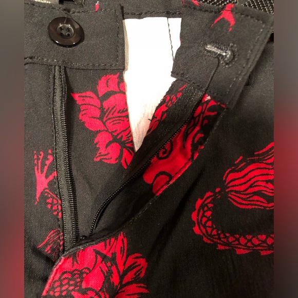 Like An Angel Dragon Print Red & Black Stretch Harem Pants  Size Small EUC - Picture 8 of 12